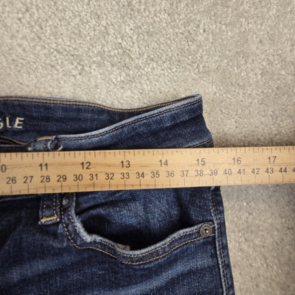 American Eagle AEO Kick Boot Jeans Womens 8 Medium Wash Mid Rise Stretch Denim - Picture 5 of 11